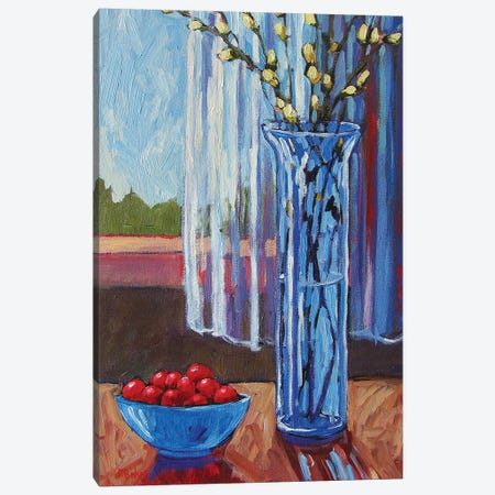 Pussy Willows and Cherries Canvas Print #PTB111} by Patty Baker Art Print
