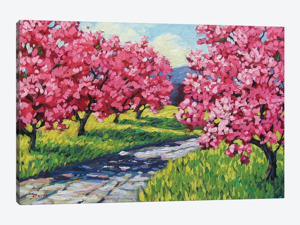 Road Through and Orchard by Patty Baker 1-piece Art Print