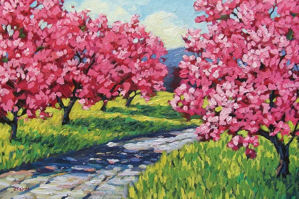 Road Through and Orchard