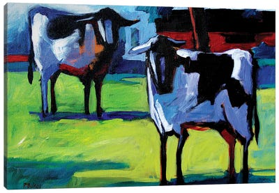 Two Calves Canvas Art Print - Patty Baker