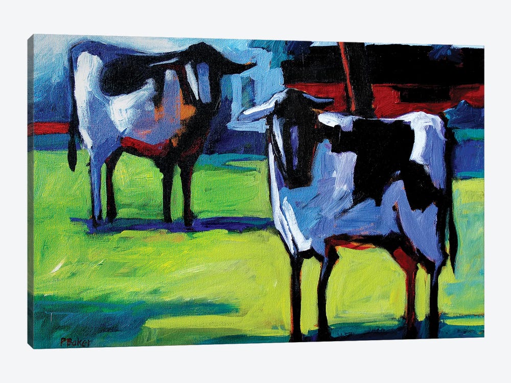 Two Calves by Patty Baker 1-piece Canvas Art Print