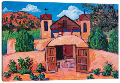El Santuario de Chimayo, New Mexico Canvas Art Print - Architecture Art