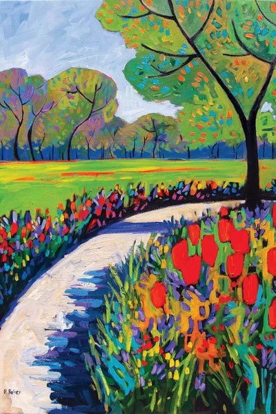 Tulips: Garden Path IV by Patty Baker