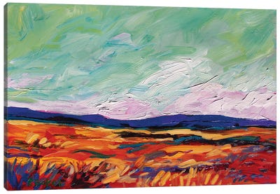 Green Sky Landscape Canvas Art Print - Patty Baker