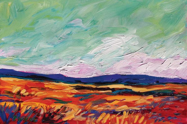 Patty Baker: Green Sky Landscape by Patty Baker