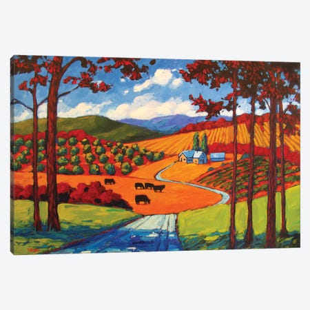 I-25 Young America Road Cows Canvas Print #PTB197} by Patty Baker Canvas Artwork