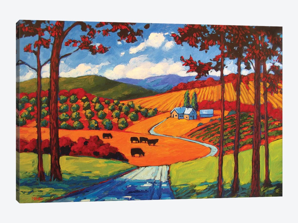 I-25 Young America Road Cows by Patty Baker 1-piece Art Print