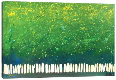 Abstract Green Trees Canvas Art Print - Patty Baker