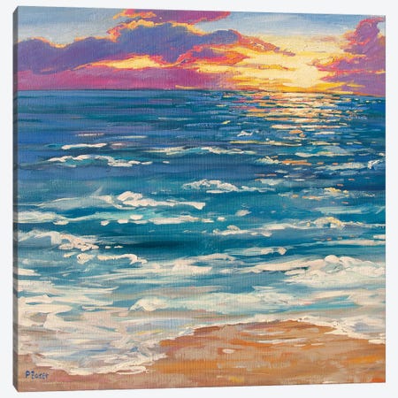 Montauk Sunrise Canvas Print #PTB200} by Patty Baker Canvas Art Print