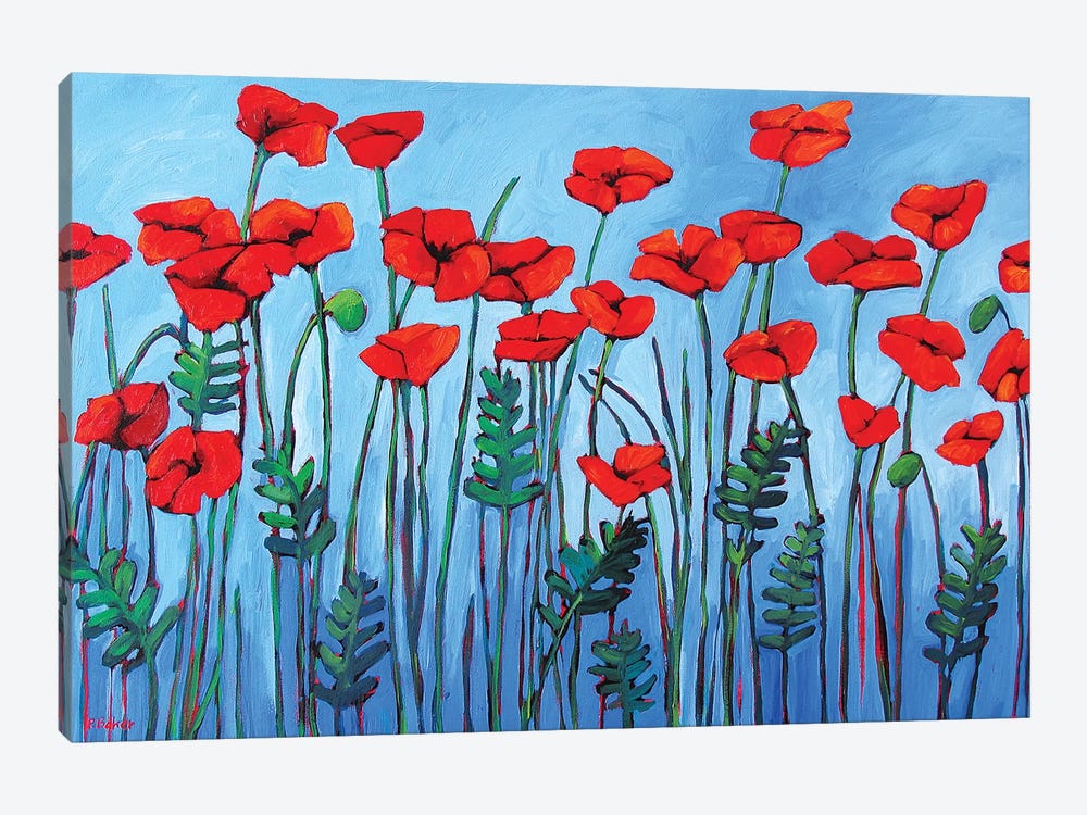 Red Poppies by Patty Baker 1-piece Canvas Print