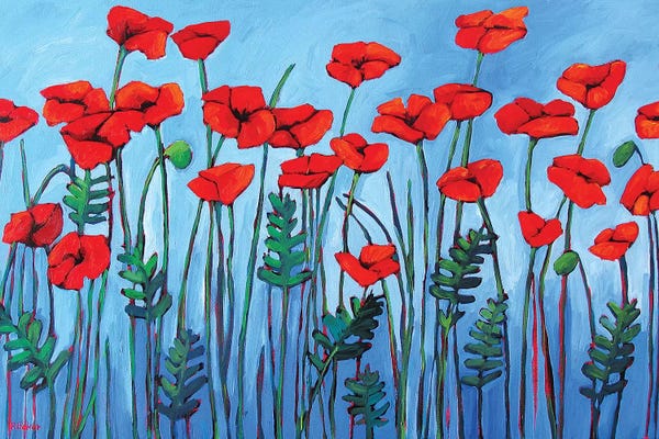 Patty Baker: Red Poppies by Patty Baker