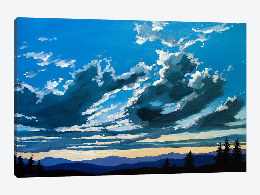 Big Sunset Sky over the Foothills by Patty Baker 1-piece Canvas Art Print
