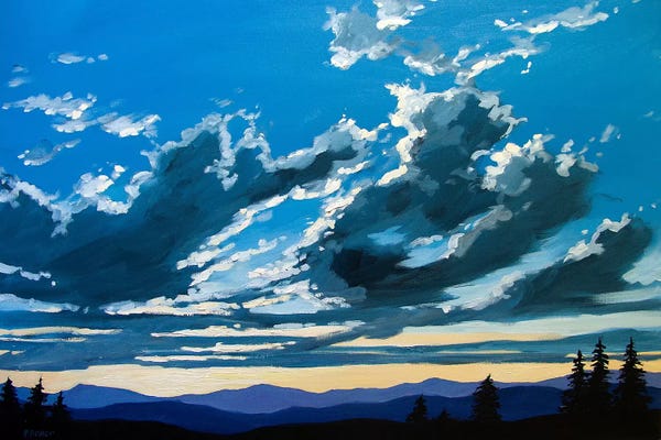 Mountain Sunrises & Sunsets: Big Sunset Sky over the Foothills by Patty Baker