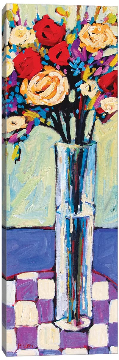 Still Life With Checkered Tablecloth VI Canvas Art Print - Patty Baker