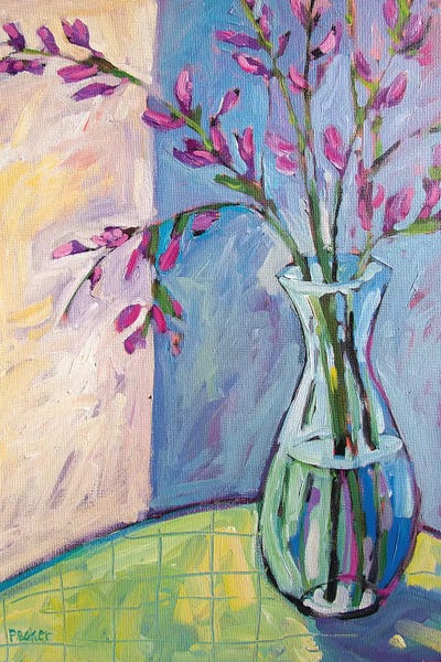 Pastels: Still Life With Flowers and Vase VIII by Patty Baker