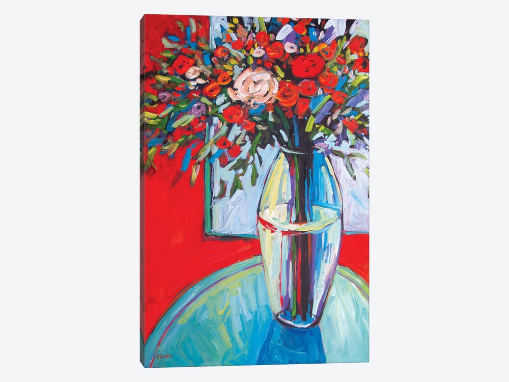 Still LIfe With Flowers In Vase III by Patty Baker 1-piece Canvas Wall Art