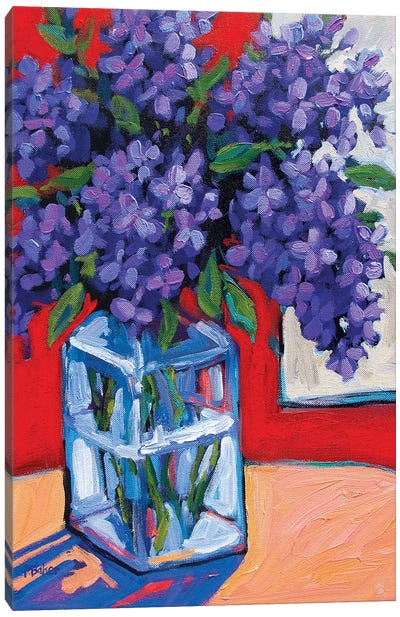 Still Life With Lilacs Canvas Art Print - Patty Baker