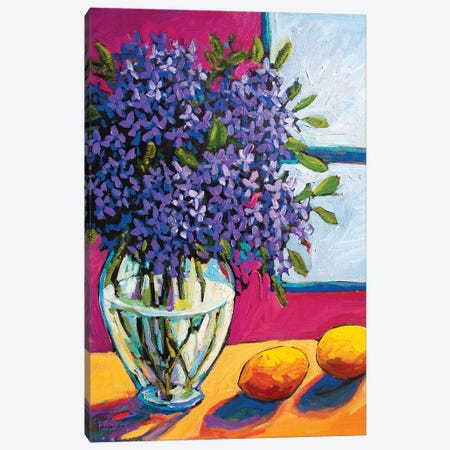 Still Life With Lilacs and Lemons Canvas Print #PTB225} by Patty Baker Canvas Artwork