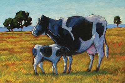 Cow and Calf by Patty Baker art print
