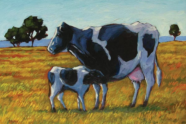 Patty Baker: Cow and Calf by Patty Baker