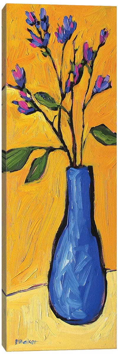 Floral Yellow Canvas Art Print - Patty Baker