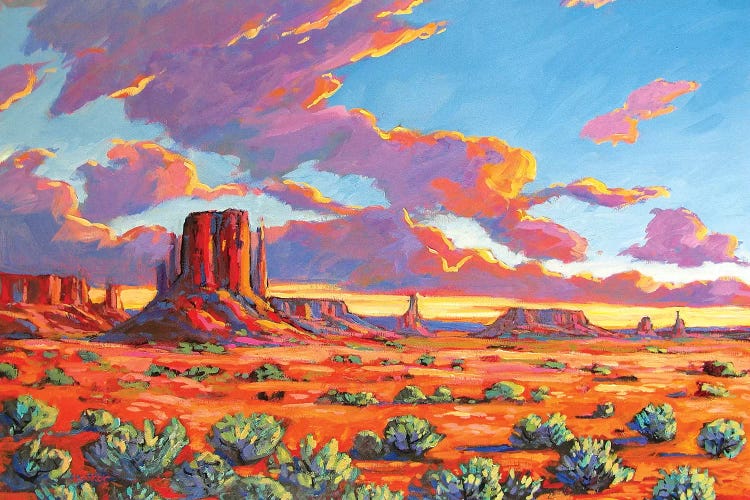 Monument Valley Sunset by Patty Baker wall art