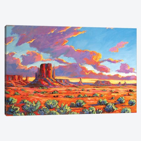 Monument Valley Sunset Canvas Print #PTB81} by Patty Baker Art Print