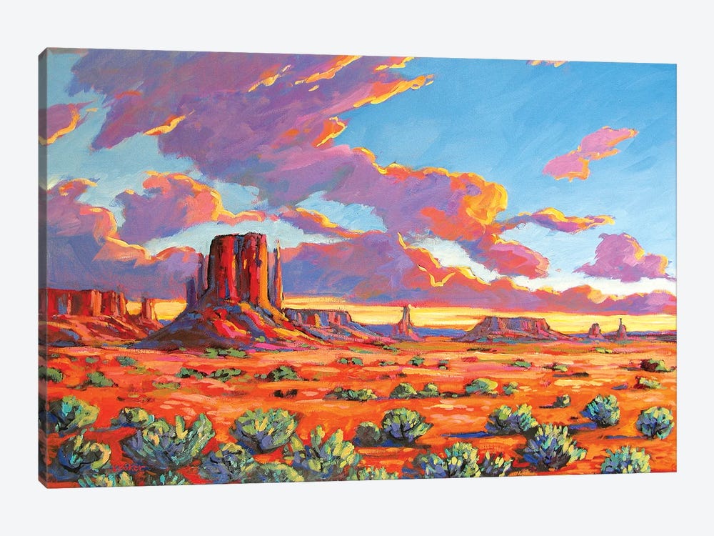 Monument Valley Sunset by Patty Baker 1-piece Canvas Wall Art