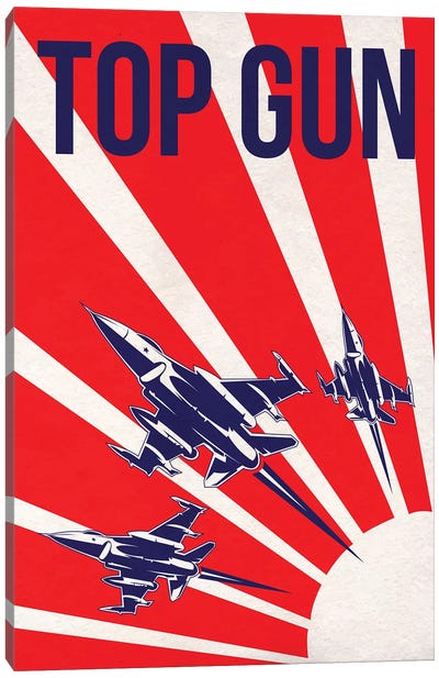 Top Gun Alternative Poster Canvas Art Print - By Air