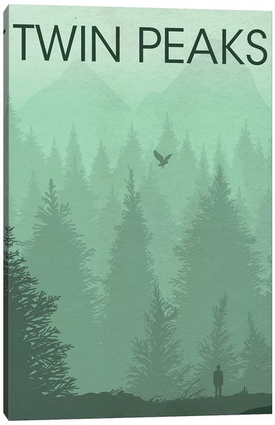Twin Peaks Landscape Poster Canvas Art Print - Nineties Nostalgia Art