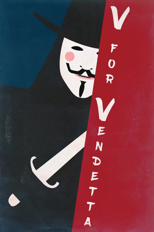 V For Vendetta Vintage Poster