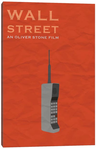 Wall Street Minimalist Poster Canvas Art Print - Crime & Gangster Movie Art
