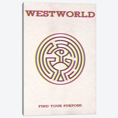 Westworld Minimalist Poster Canvas Print #PTE107} by Popate Canvas Art