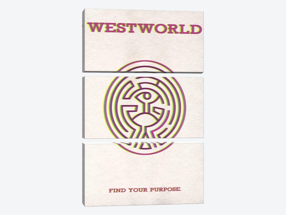 Westworld Minimalist Poster by Popate 3-piece Canvas Art