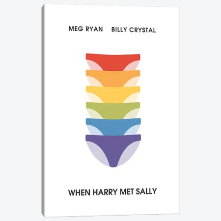 When Harry Met Sally Minimalist Poster Canvas Print #PTE108} by Popate Canvas Art Print