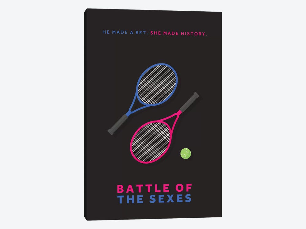 Battle Of The Sexes Minimalist Poster by Popate 1-piece Canvas Print