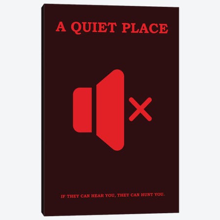 A Quiet Place Minimalist Poster II Canvas Print #PTE111} by Popate Canvas Art