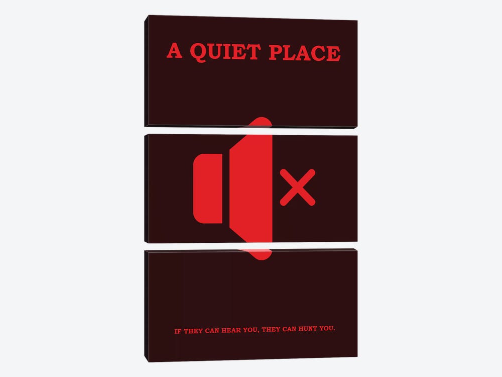 A Quiet Place Minimalist Poster II by Popate 3-piece Canvas Art Print