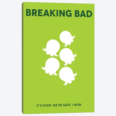 Breaking Bad Minimalist Poster Canvas Print #PTE117} by Popate Art Print