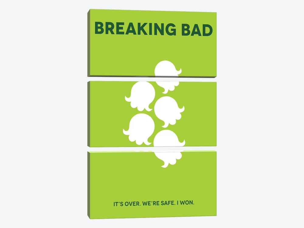 Breaking Bad Minimalist Poster by Popate 3-piece Canvas Art Print