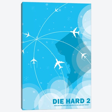 Die Hard 2 Minimalist Poster Canvas Print #PTE119} by Popate Canvas Artwork