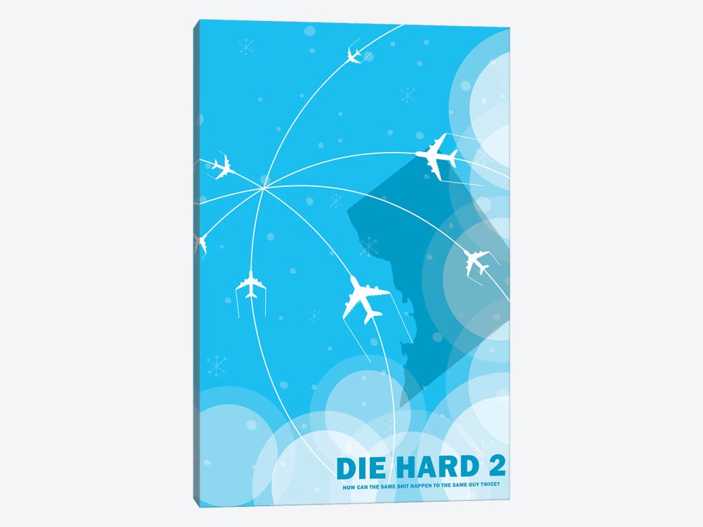 Die Hard 2 Minimalist Poster by Popate 1-piece Canvas Art Print
