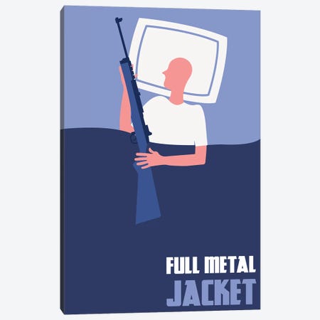 Full Metal Jacket Minimalist Poster II Canvas Print #PTE123} by Popate Art Print