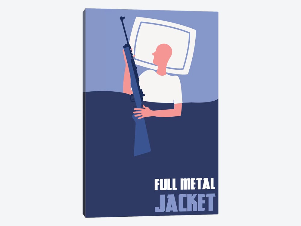Full Metal Jacket Minimalist Poster II by Popate 1-piece Canvas Artwork