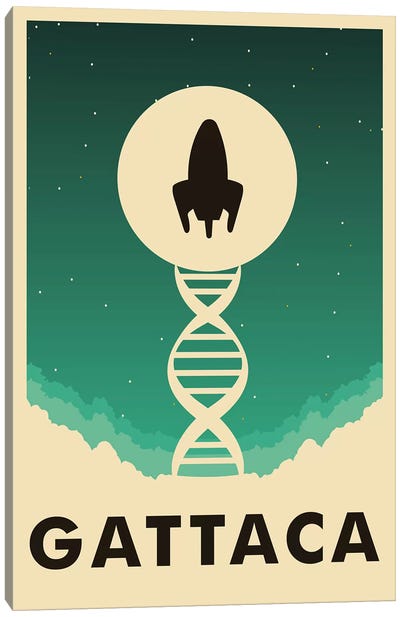 Gattaca Minimalist Poster Canvas Art Print - Space Shuttle Art