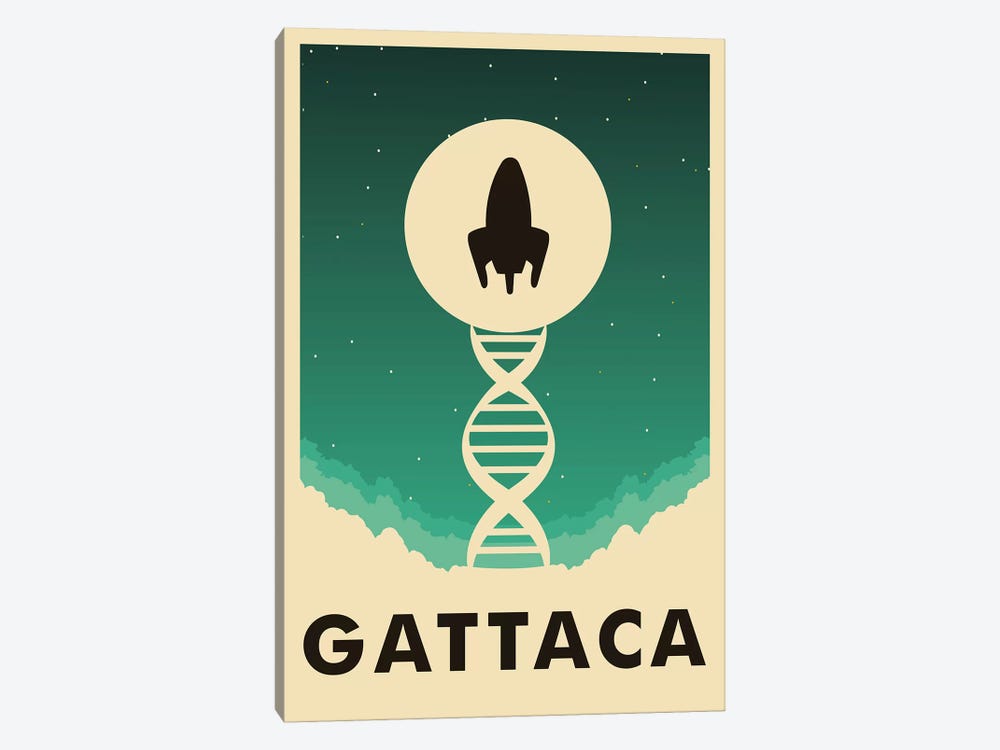 Gattaca Minimalist Poster by Popate 1-piece Canvas Art Print