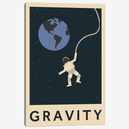 Gravity Minimalist Poster Canvas Print #PTE125} by Popate Canvas Wall Art