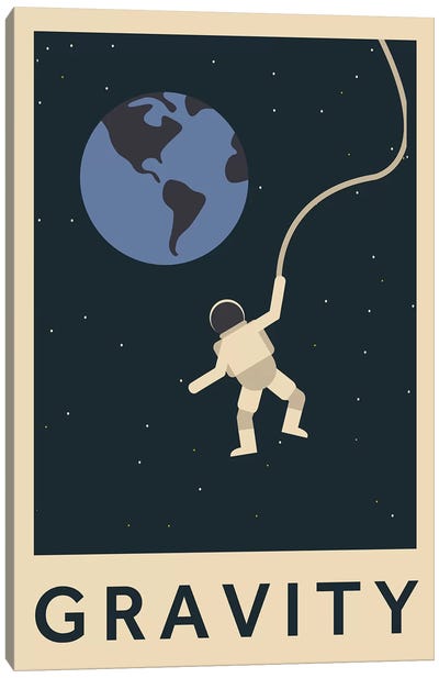 Gravity Minimalist Poster Canvas Art Print - Popate