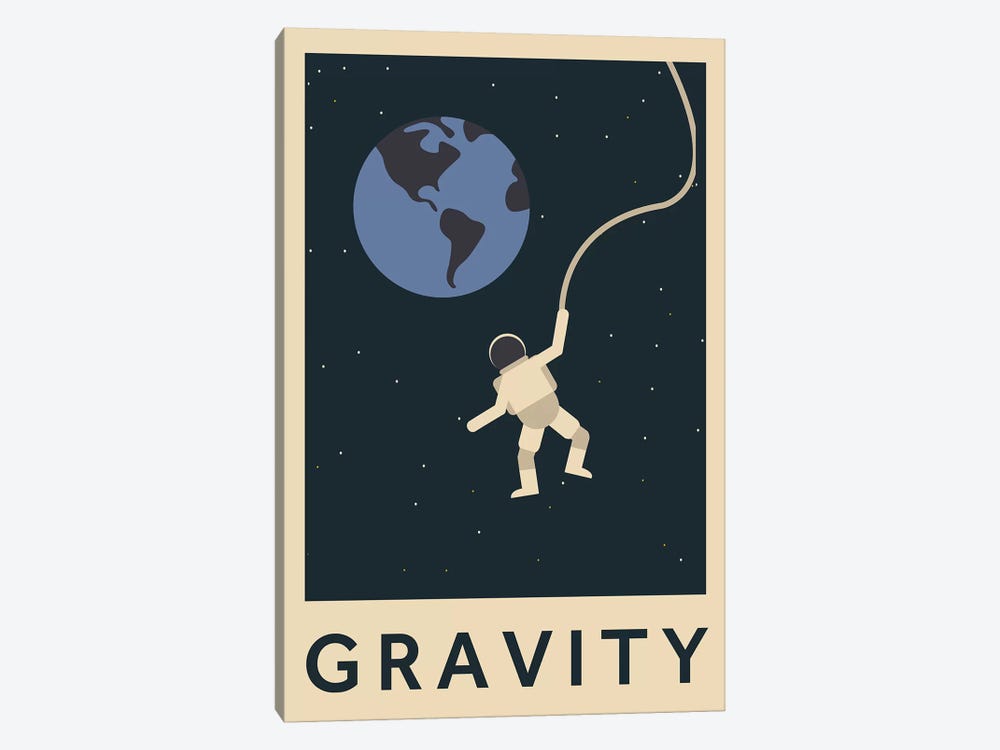 Gravity Minimalist Poster by Popate 1-piece Canvas Art