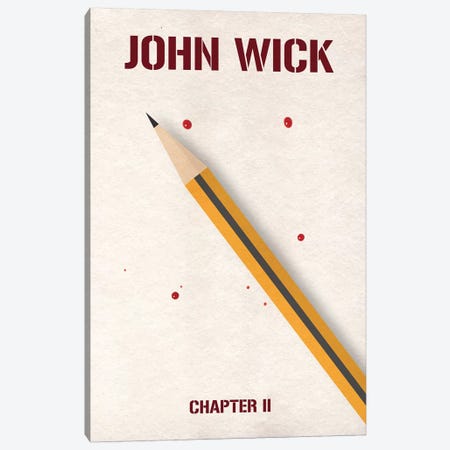 John Wick Chapter 2 Minimalist Poster Canvas Print #PTE129} by Popate Canvas Print